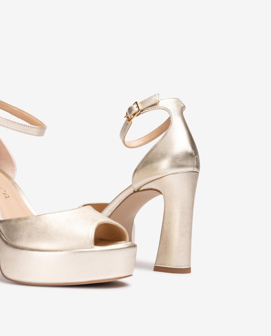 Sandales à plateforme et talons hauts Unisa pour femme - Doré