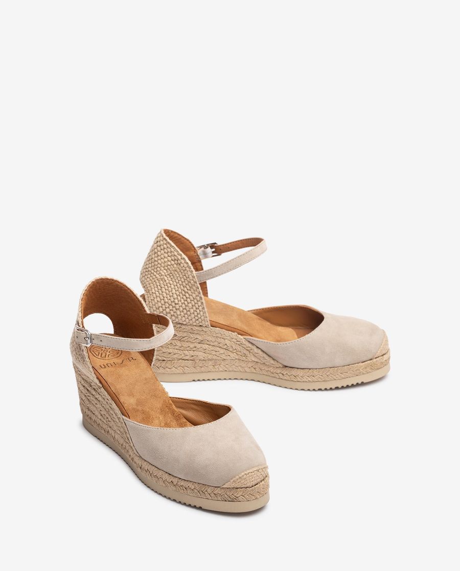 Espadrilles à talons hauts Unisa pour femme - Beige