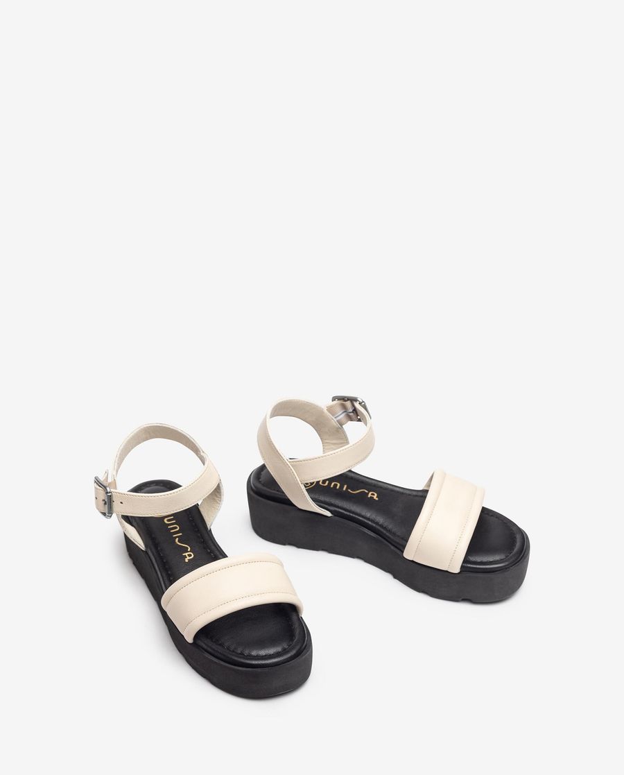 Sandales matelassées Unisa pour femme - Blanc