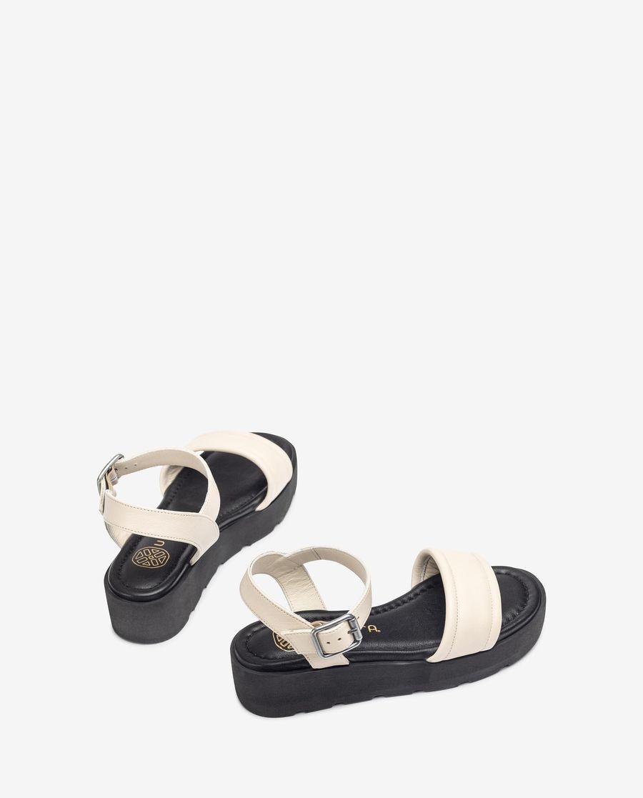 Sandales matelassées Unisa pour femme - Blanc