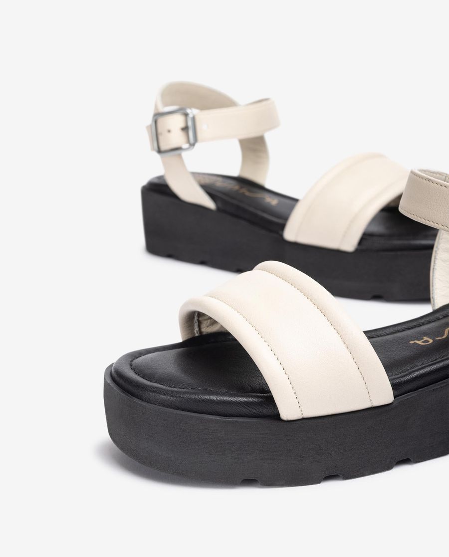 Sandales matelassées Unisa pour femme - Blanc