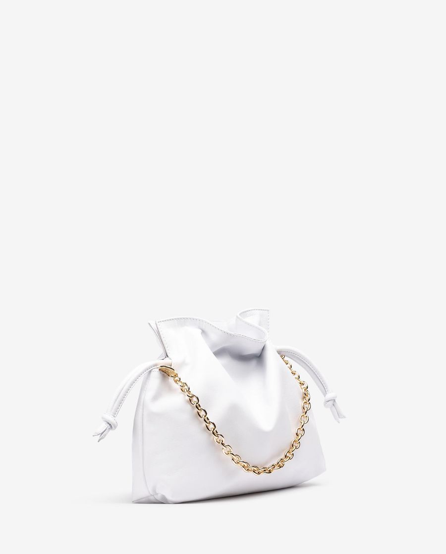 Sac en cuir froncé Unisa pour femme - Blanc