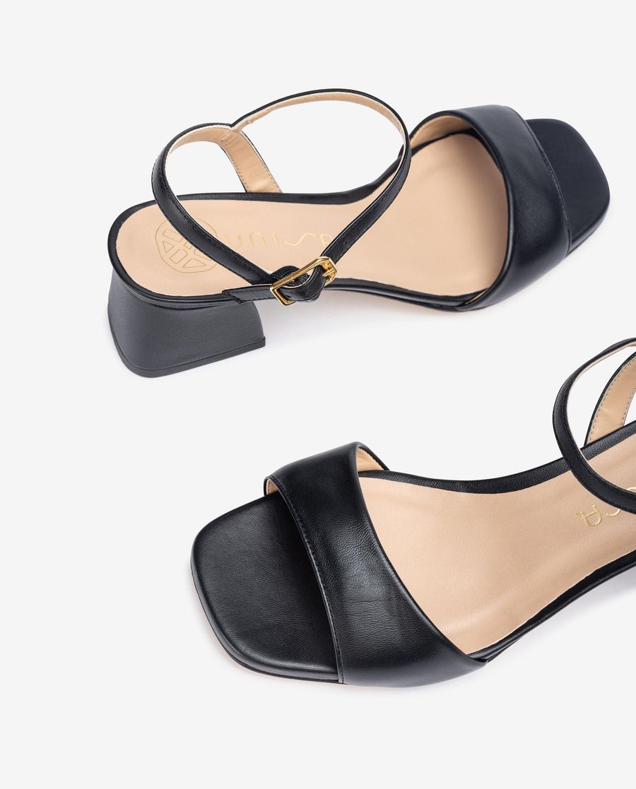 Sandale à talon carré Unisa pour femme - Noir