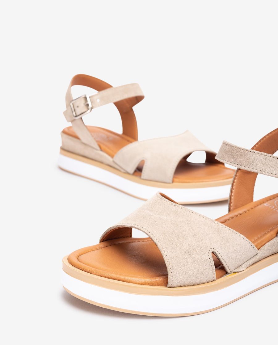 Sandales à semelle intérieure rembourrée Unisa pour femme - Beige