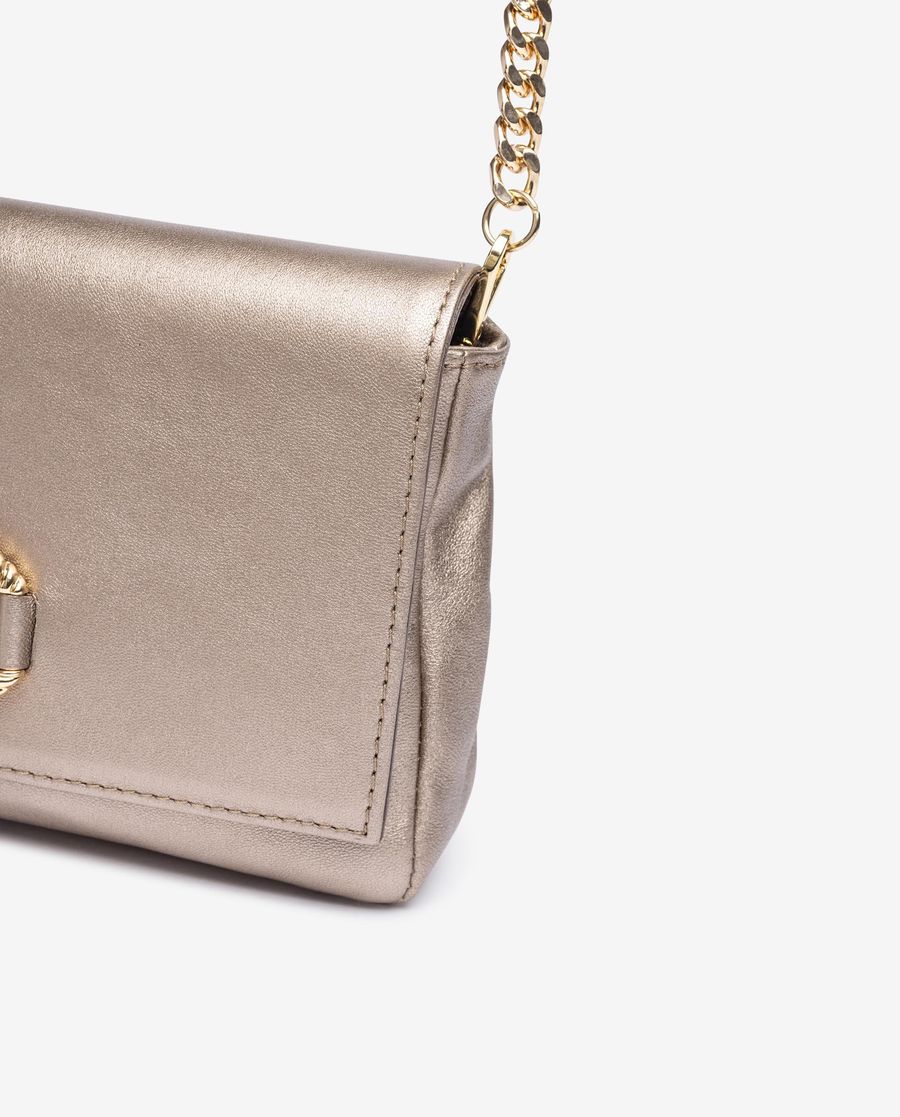 Sac bandoulière perlé Unisa pour femme - Bronze