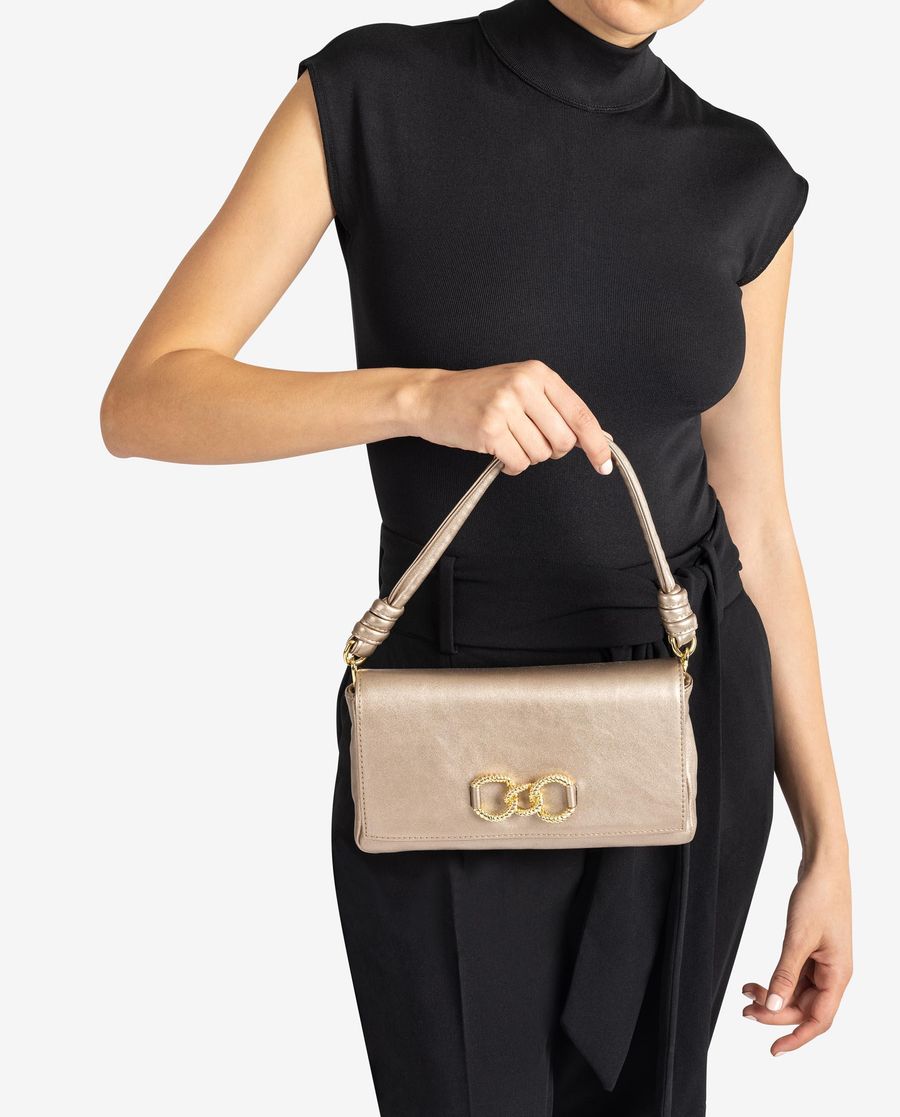 Sac bandoulière perlé Unisa pour femme - Bronze