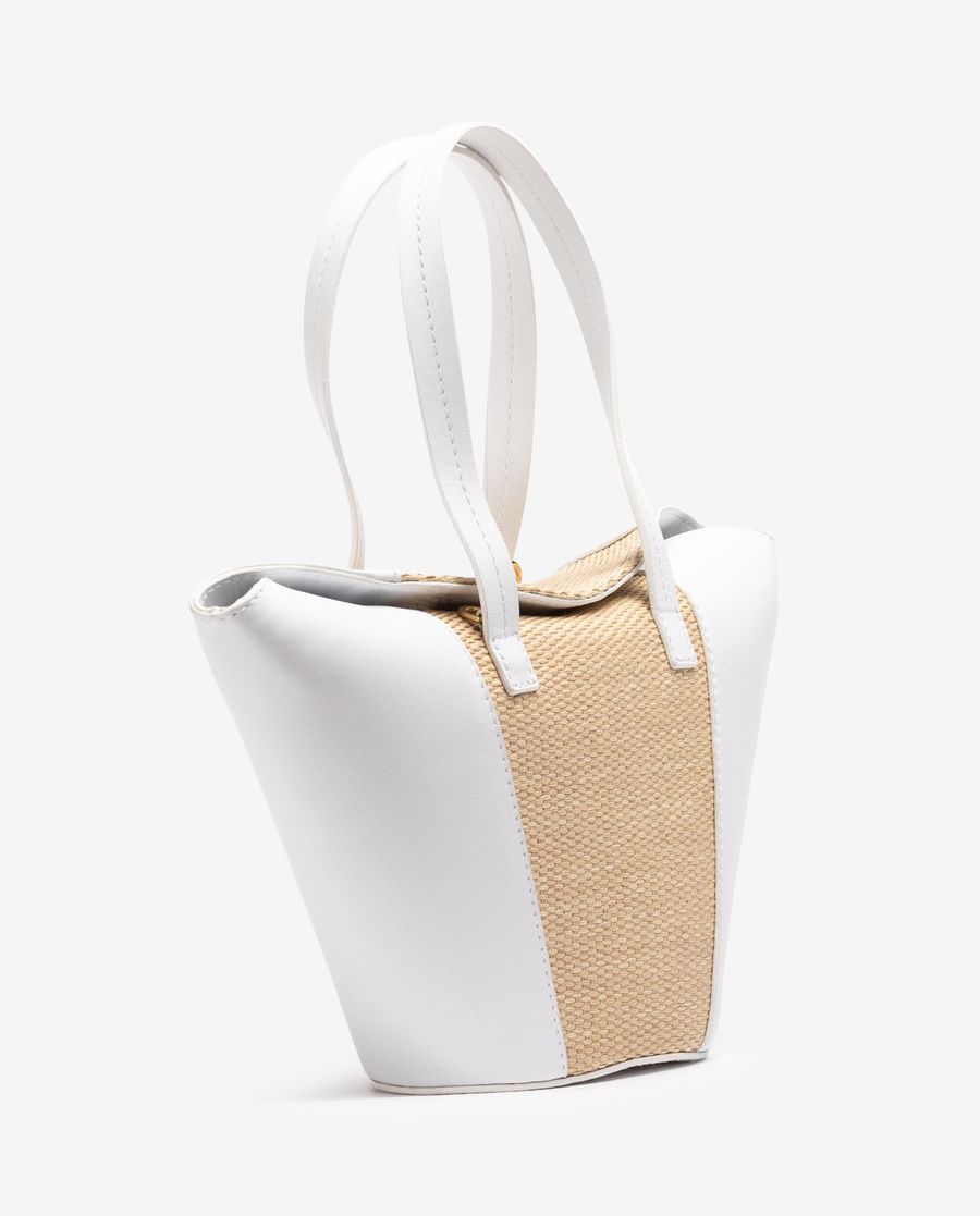 Petit sac Unisa Femme en cuir et raphia - Marron