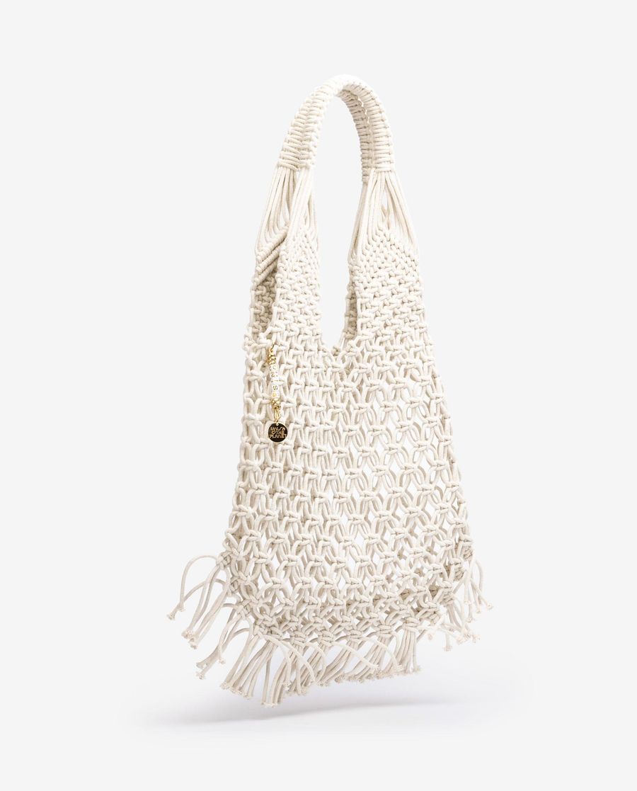 Sac en coton tissé main Unisa Femme - Marron