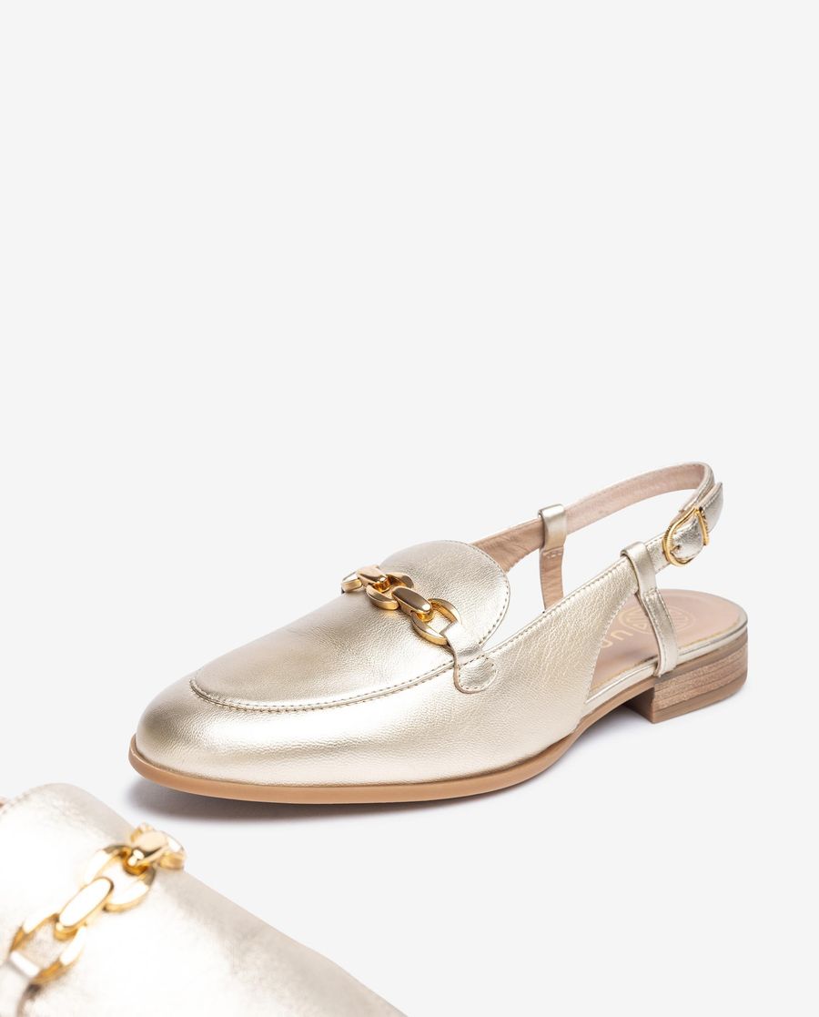 Unisa Mocassins plats à bride arrière pour femme - Doré