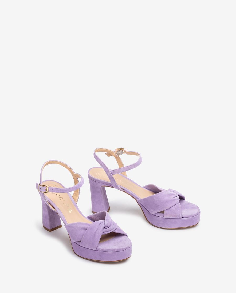 Sandales à larges brides croisées Unisa pour femme - Lilas