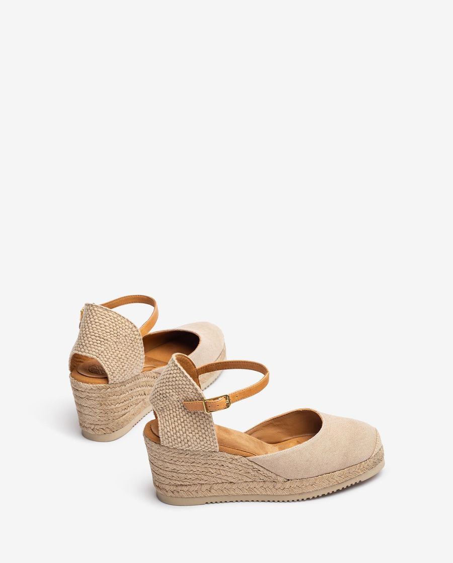Unisa Femme Espadrille à talon Ecolino - Beige