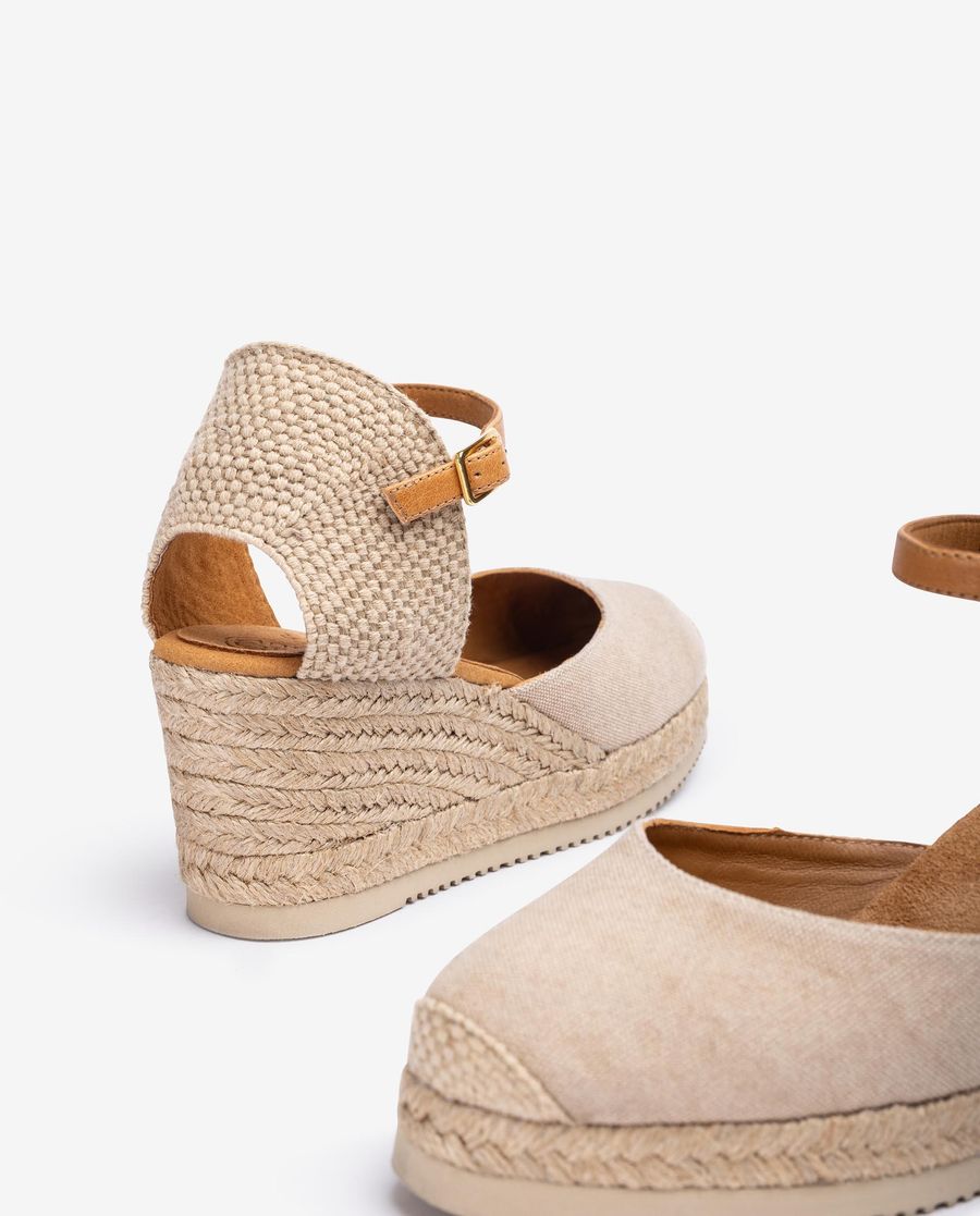 Unisa Femme Espadrille à talon Ecolino - Beige