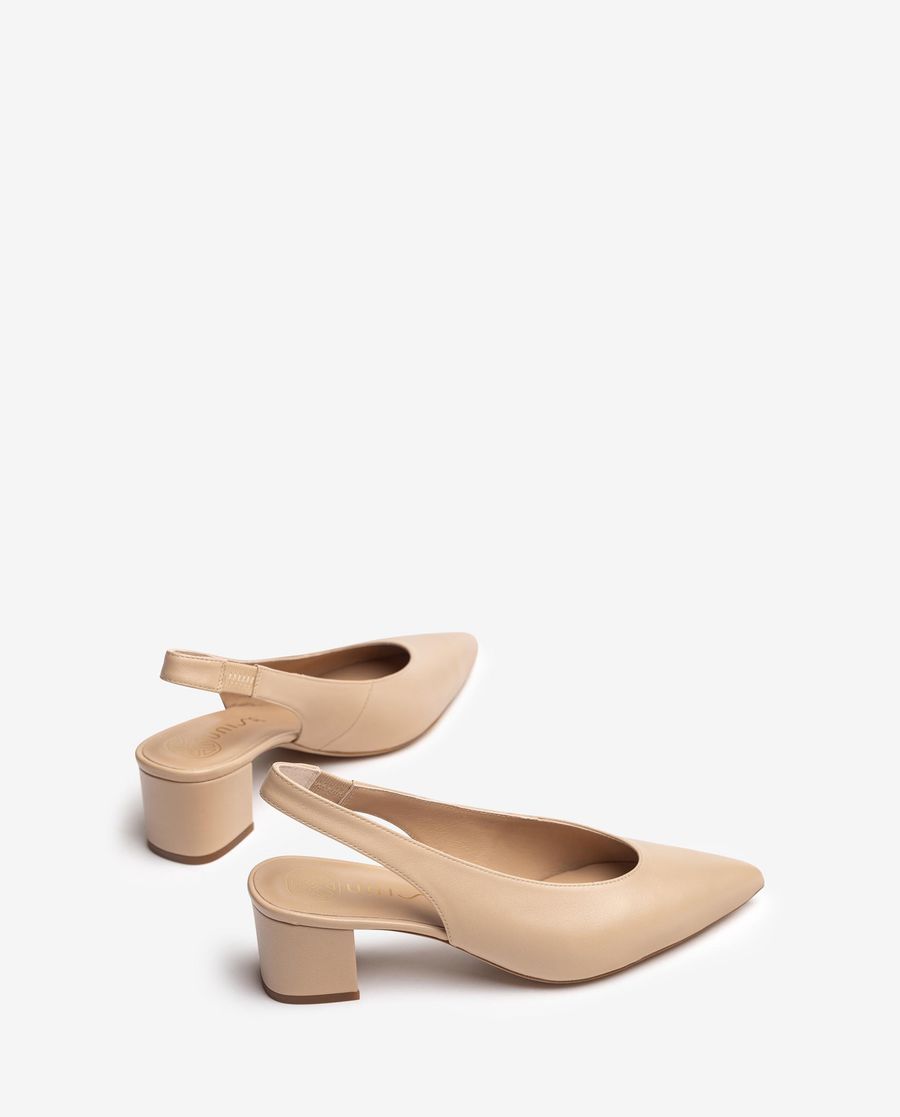 Escarpins à bride arrière et bout pointu Unisa pour femme - Beige