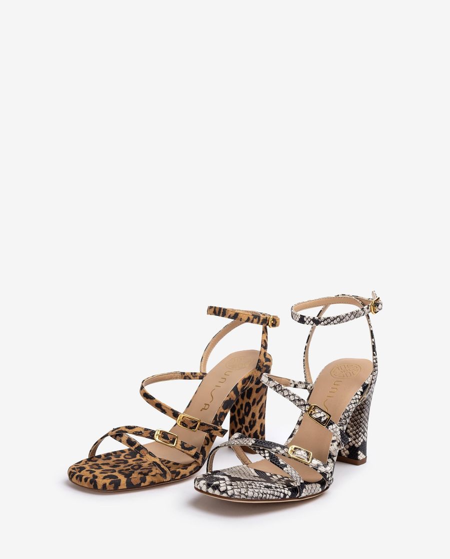 Sandales à talons hauts et brides Unisa pour femme - Ivoire
