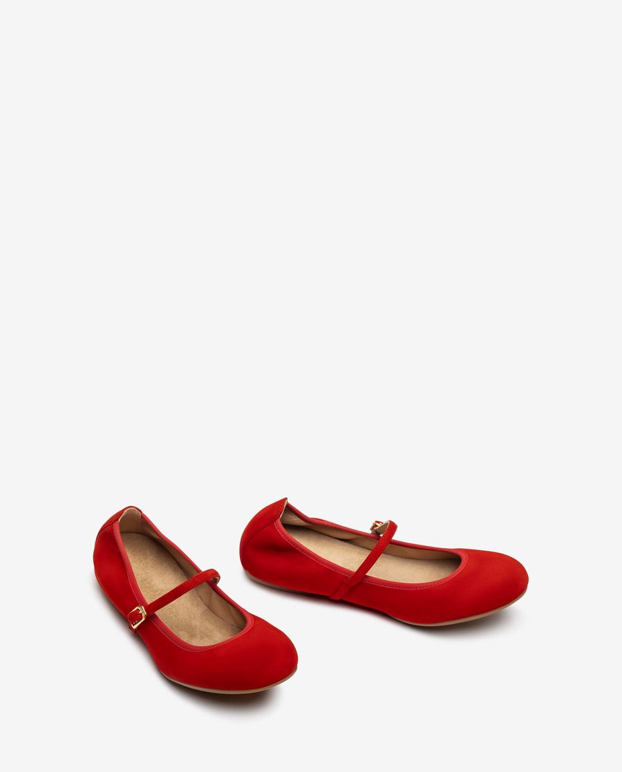 Ballerines plates à bride arrière Unisa pour femme - Rouge