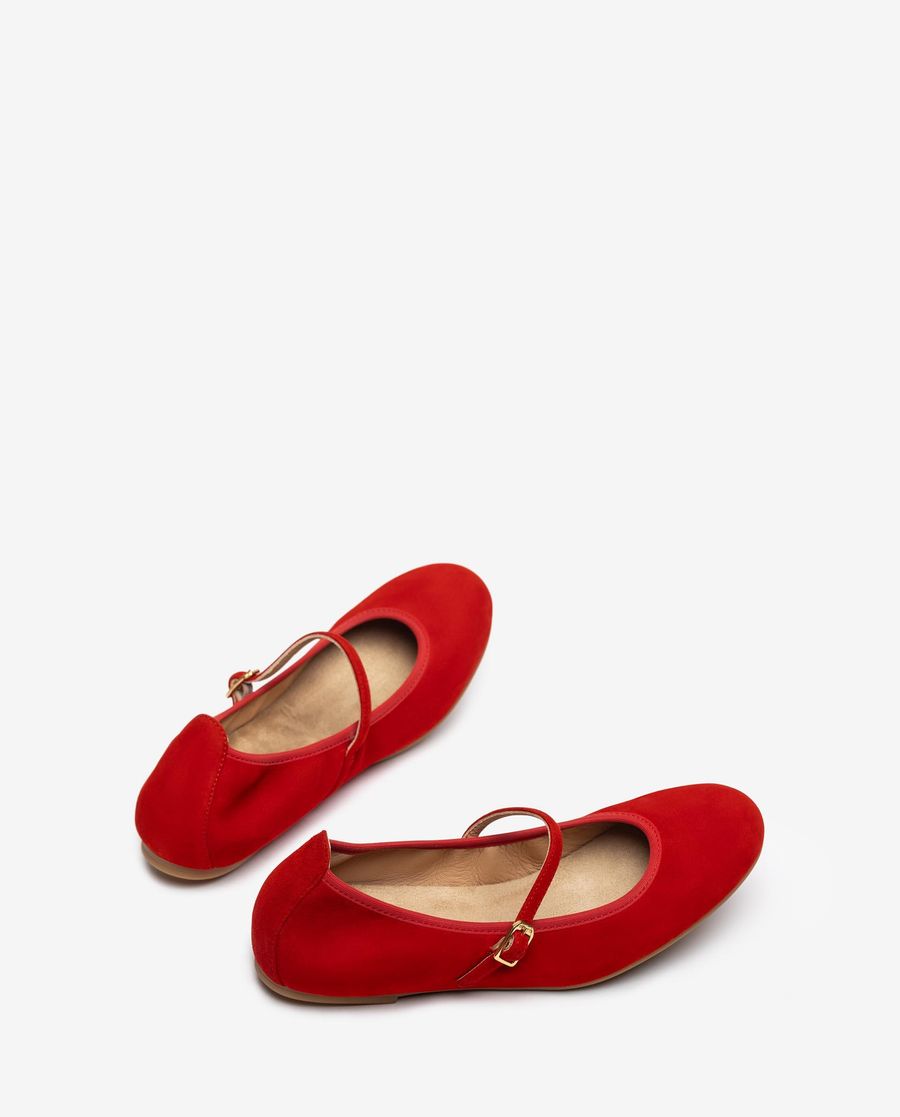 Ballerines plates à bride arrière Unisa pour femme - Rouge