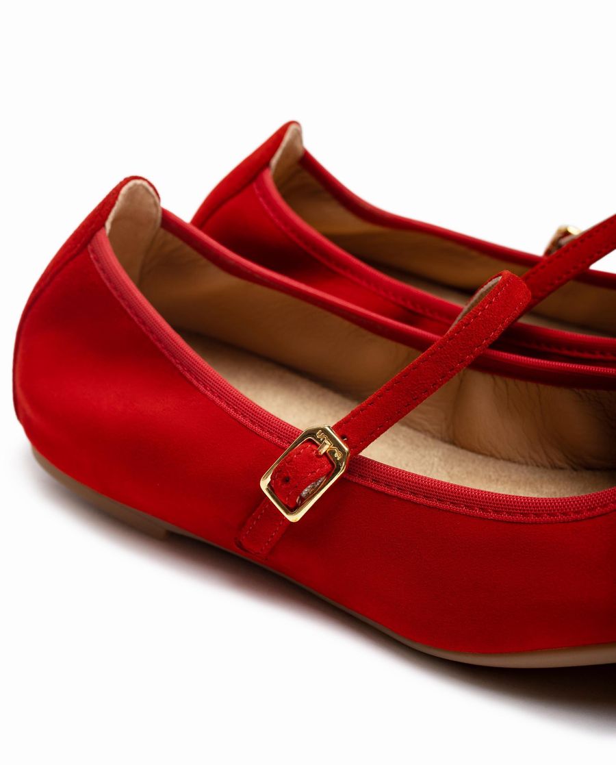 Ballerines plates à bride arrière Unisa pour femme - Rouge