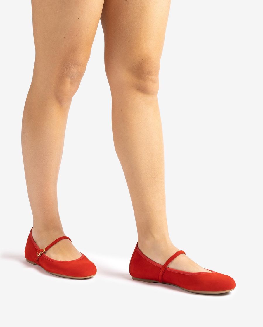 Ballerines plates à bride arrière Unisa pour femme - Rouge