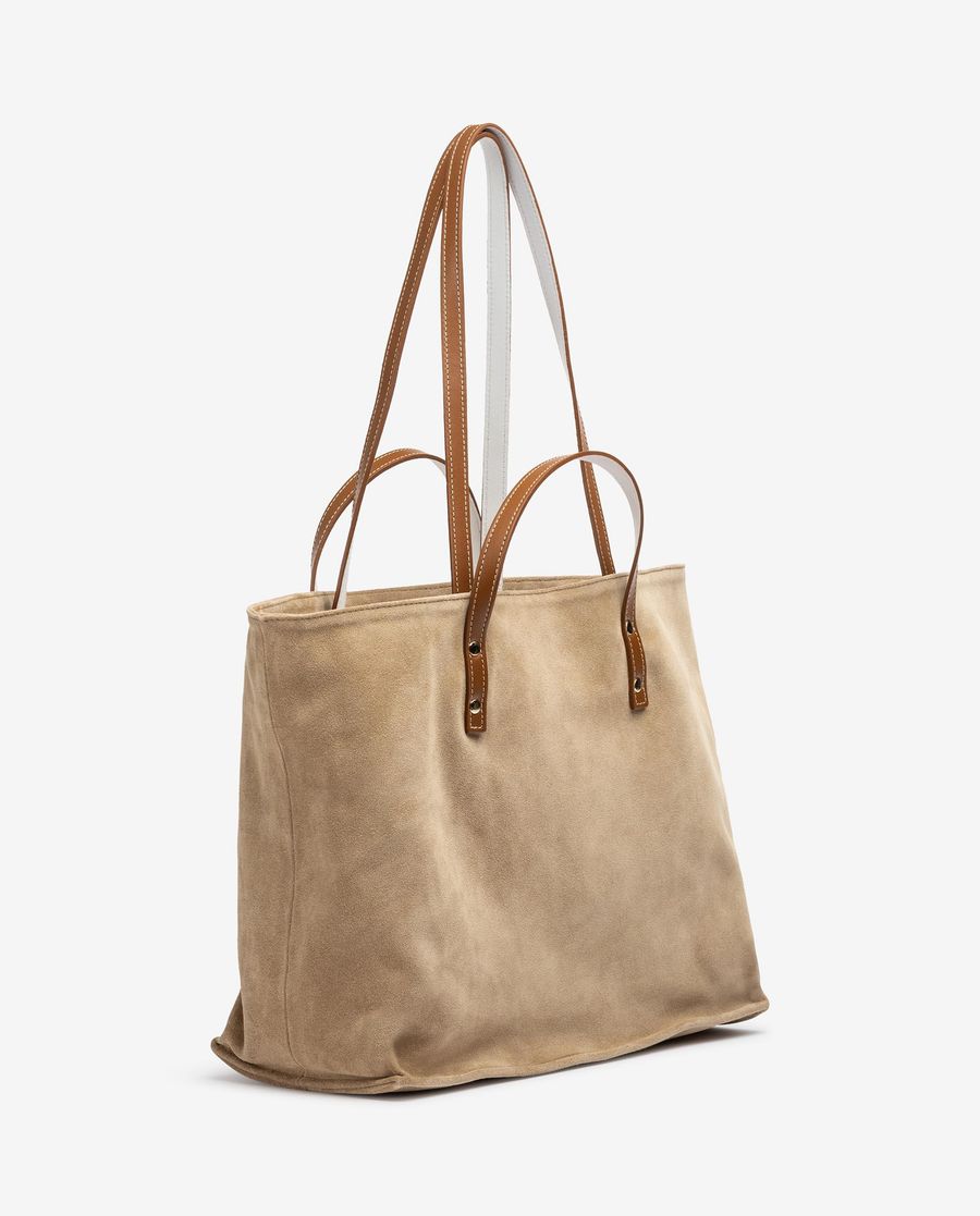 Sac cabas double poignée Unisa pour femme - Beige