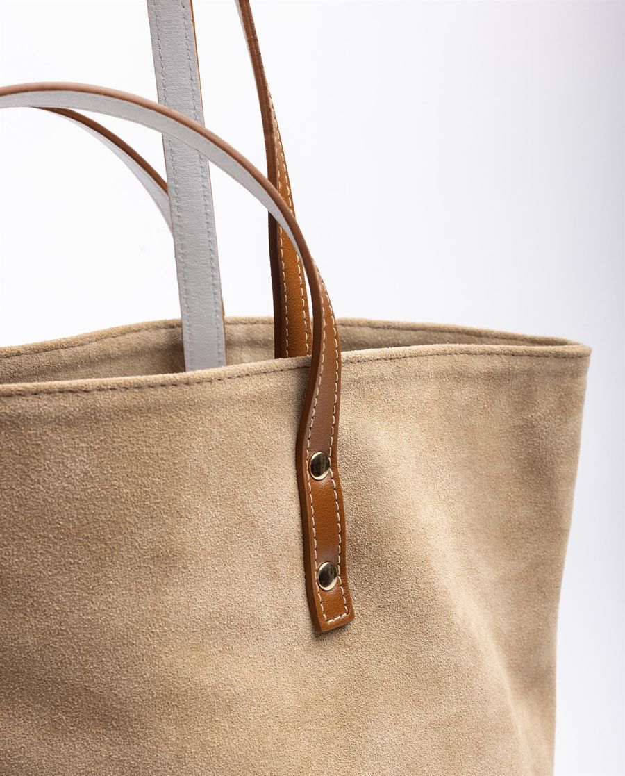 Sac cabas double poignée Unisa pour femme - Beige