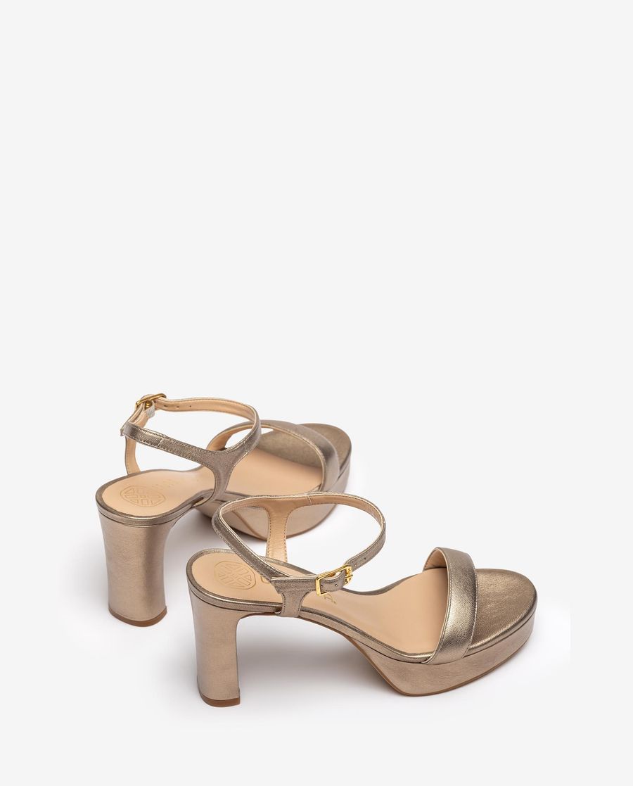 Sandales à plateforme à talon Unisa pour femme - Bronze