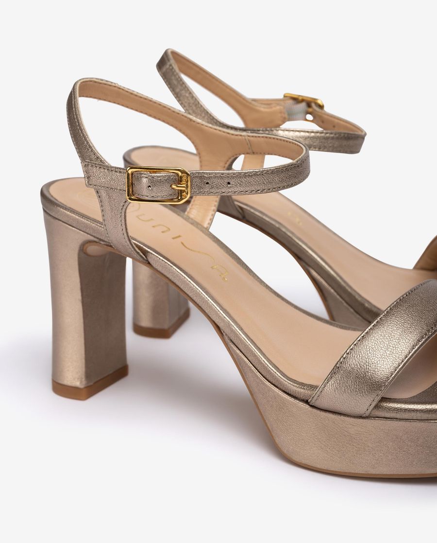 Sandales à plateforme à talon Unisa pour femme - Bronze