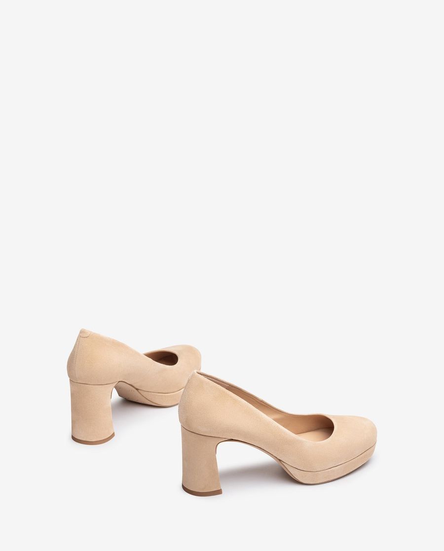 Escarpins à plateforme et bout rond Unisa pour femme - Beige
