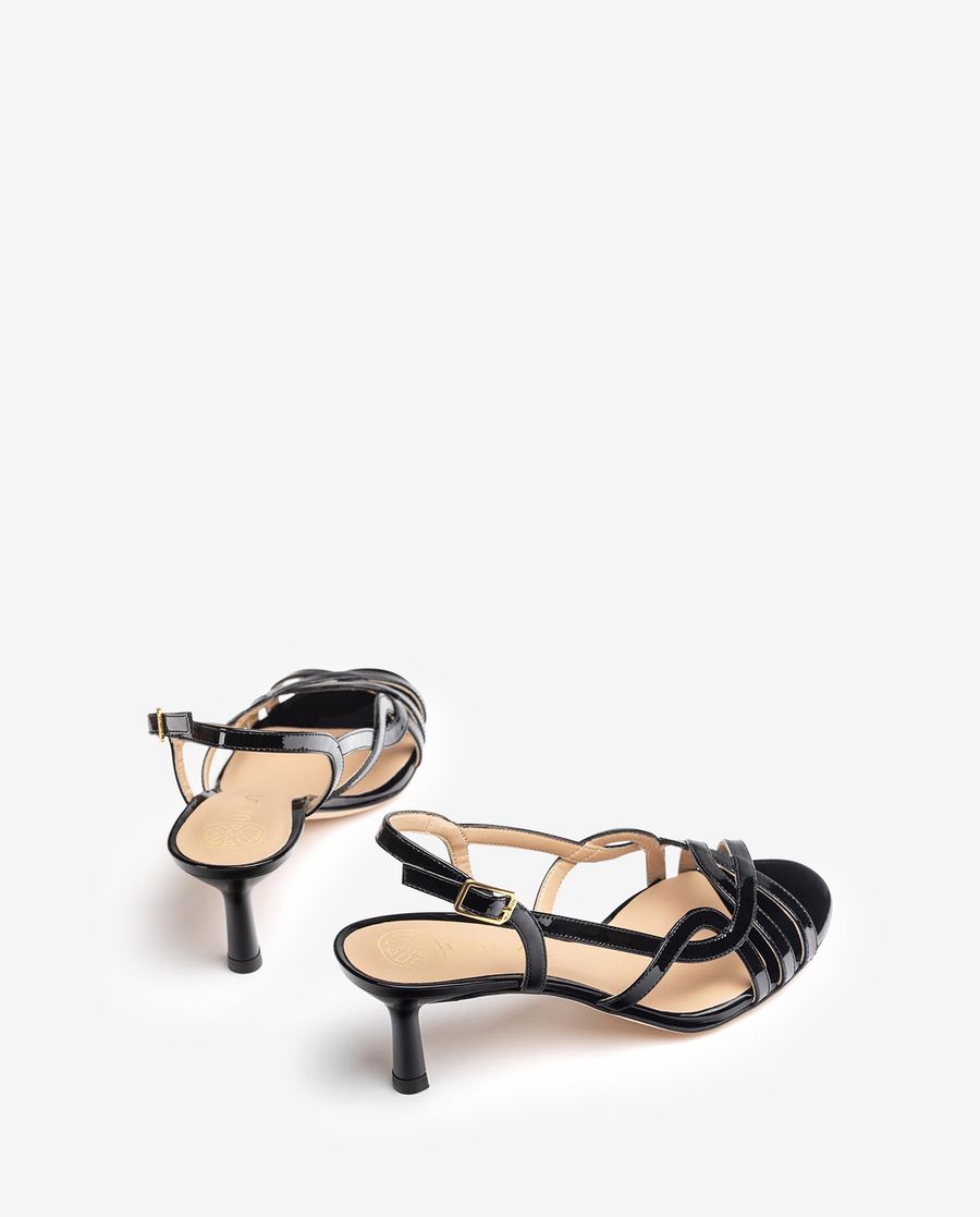 Sandales habillées en cuir verni Unisa pour femme - Noir