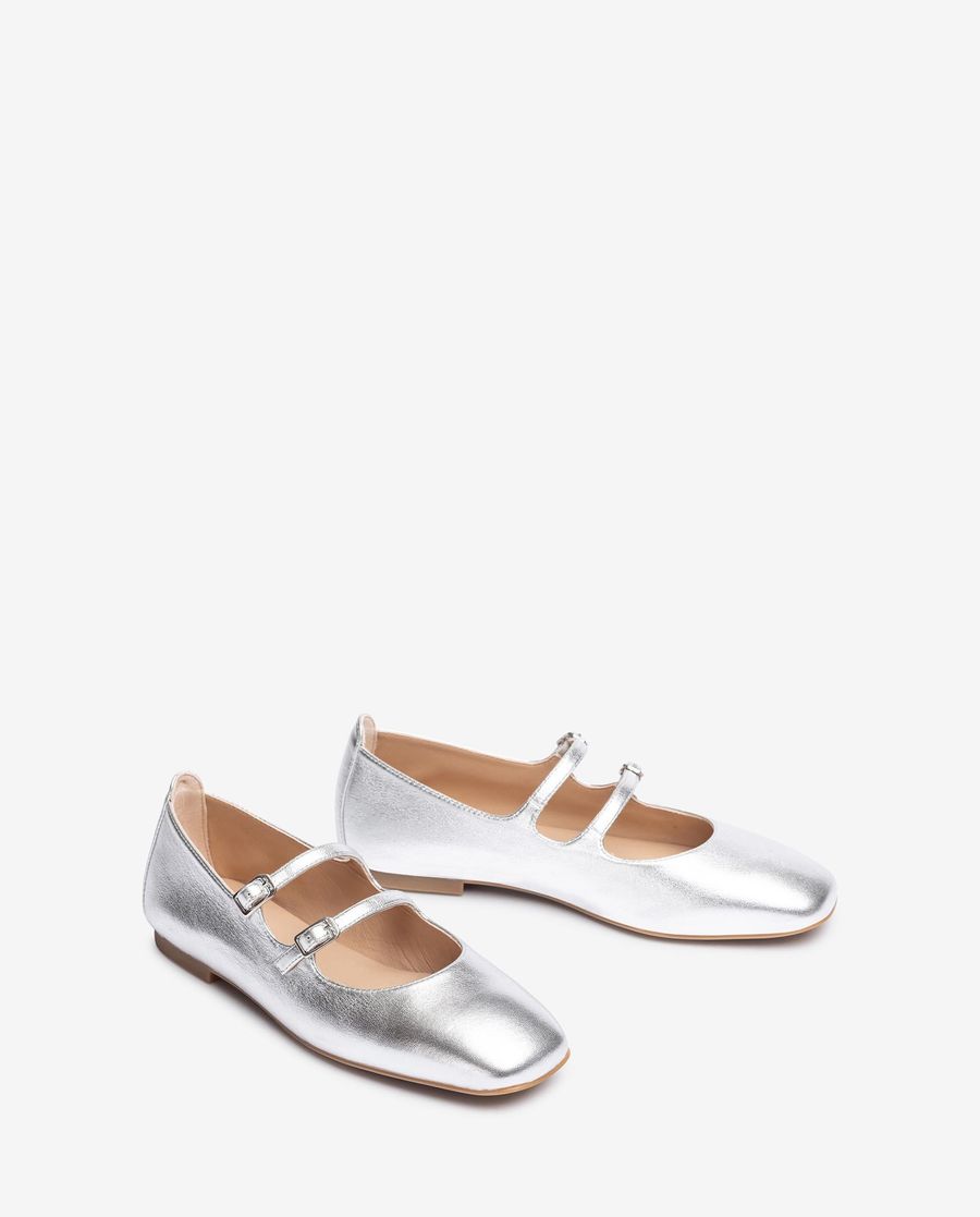 Ballerines à boucle Unisa pour femme - Argent