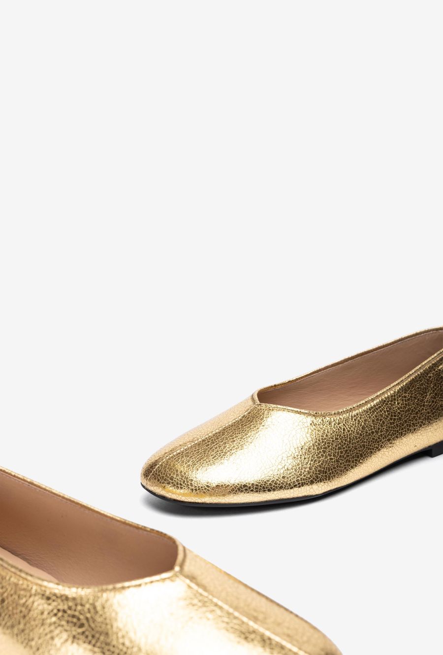 Ballerines Unisa avec surpiqûres - Doré