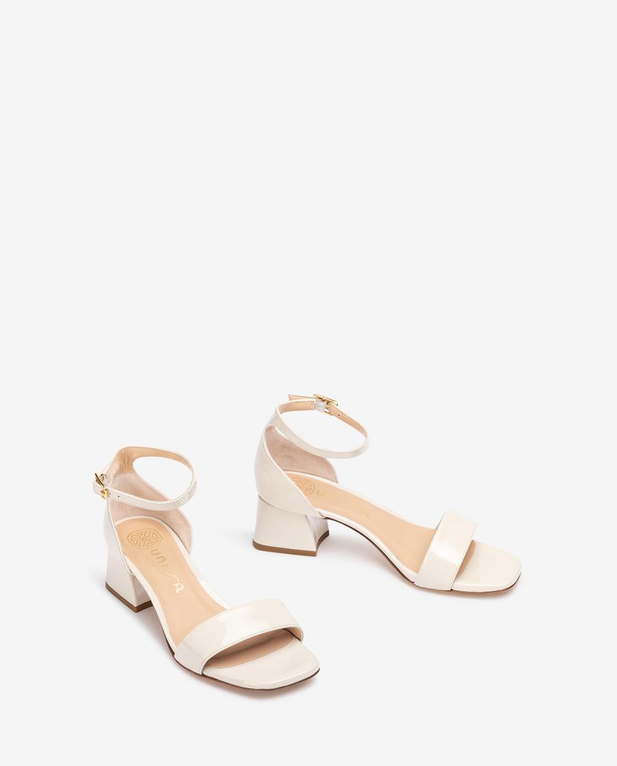 Sandales à talon carré Unisa pour femme - Blanc