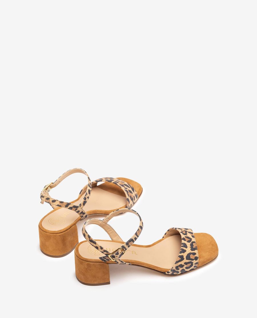 Sandales à talon carré Unisa pour femme - Marron