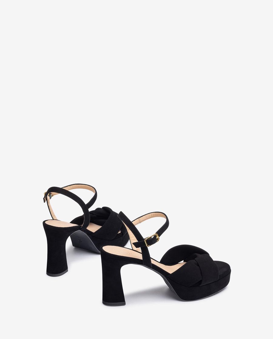 Sandales à larges brides croisées Unisa pour femme - Noir