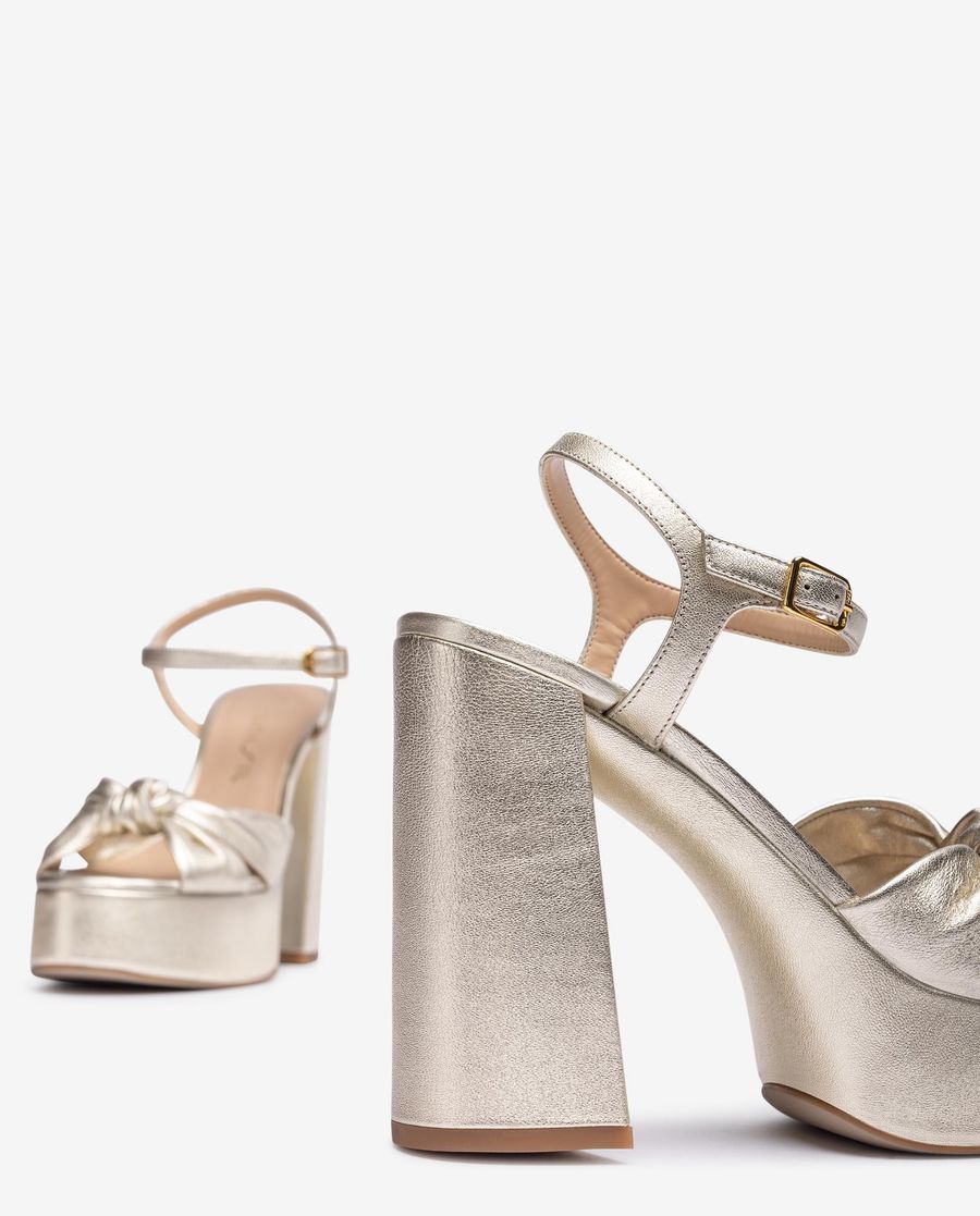 Sandales à plateforme et talons hauts Unisa pour femme - Doré