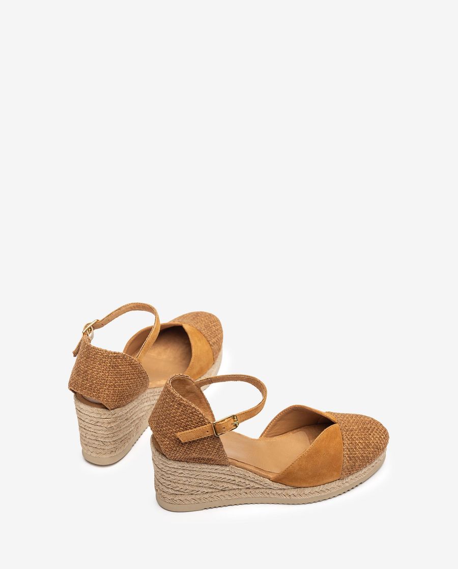 Espadrilles en lin écologique Unisa pour femme - Marron