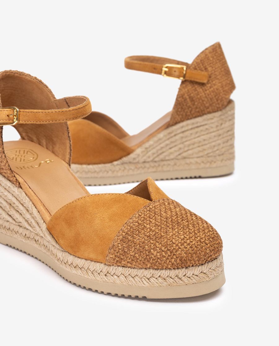 Espadrilles en lin écologique Unisa pour femme - Marron