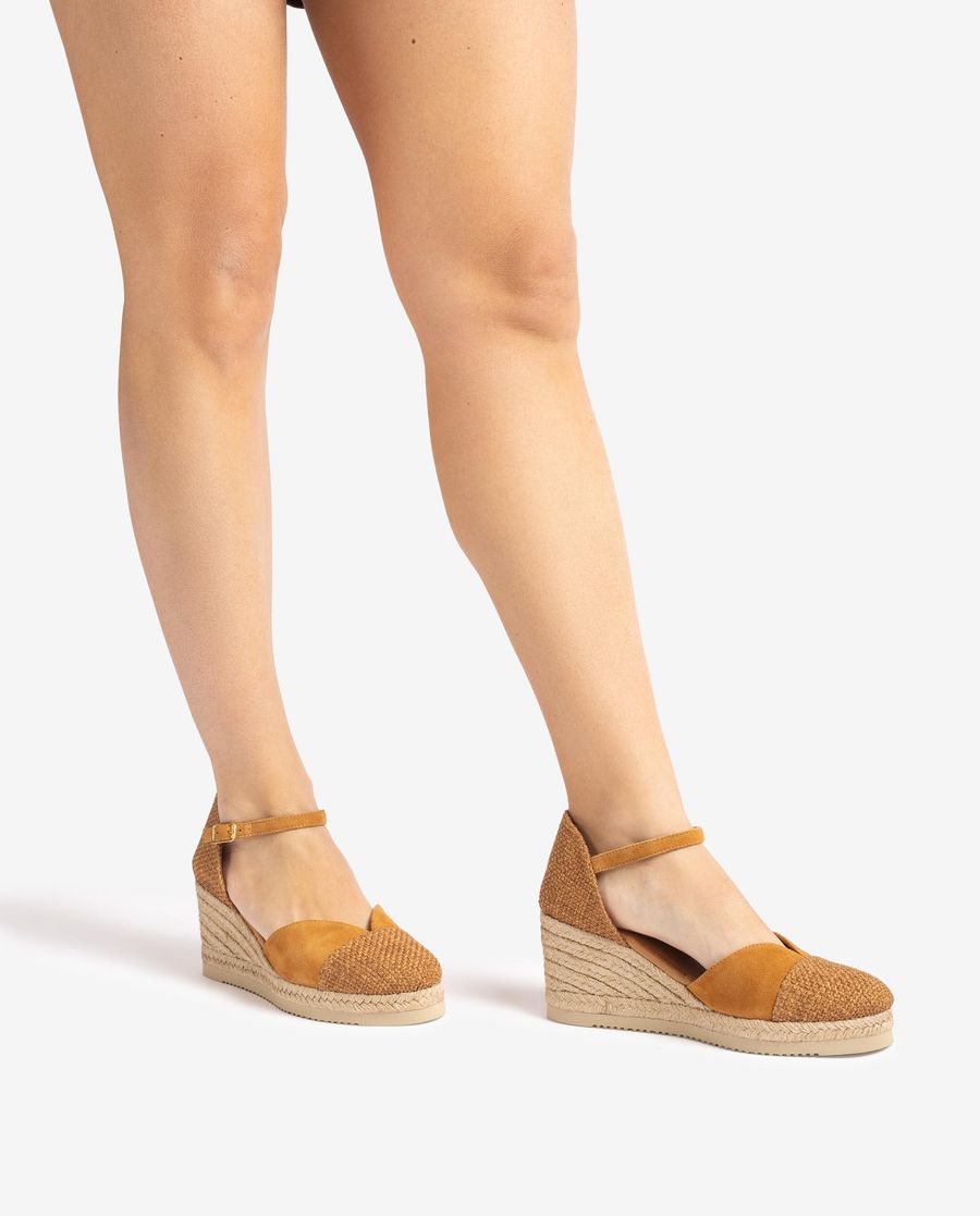 Espadrilles en lin écologique Unisa pour femme - Marron