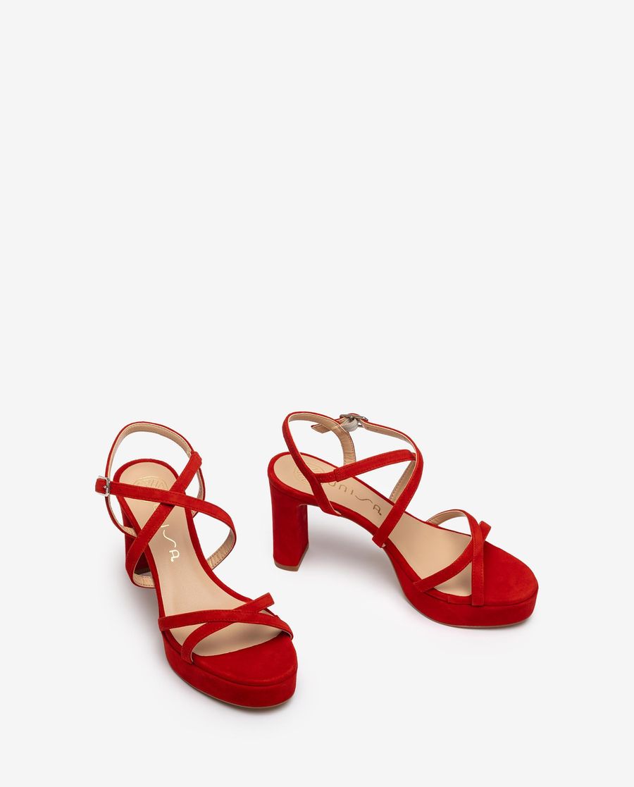 Sandales à plateforme Unisa pour femme - Rouge