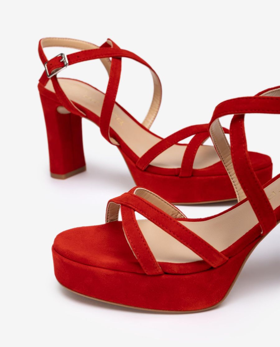 Sandales à plateforme Unisa pour femme - Rouge