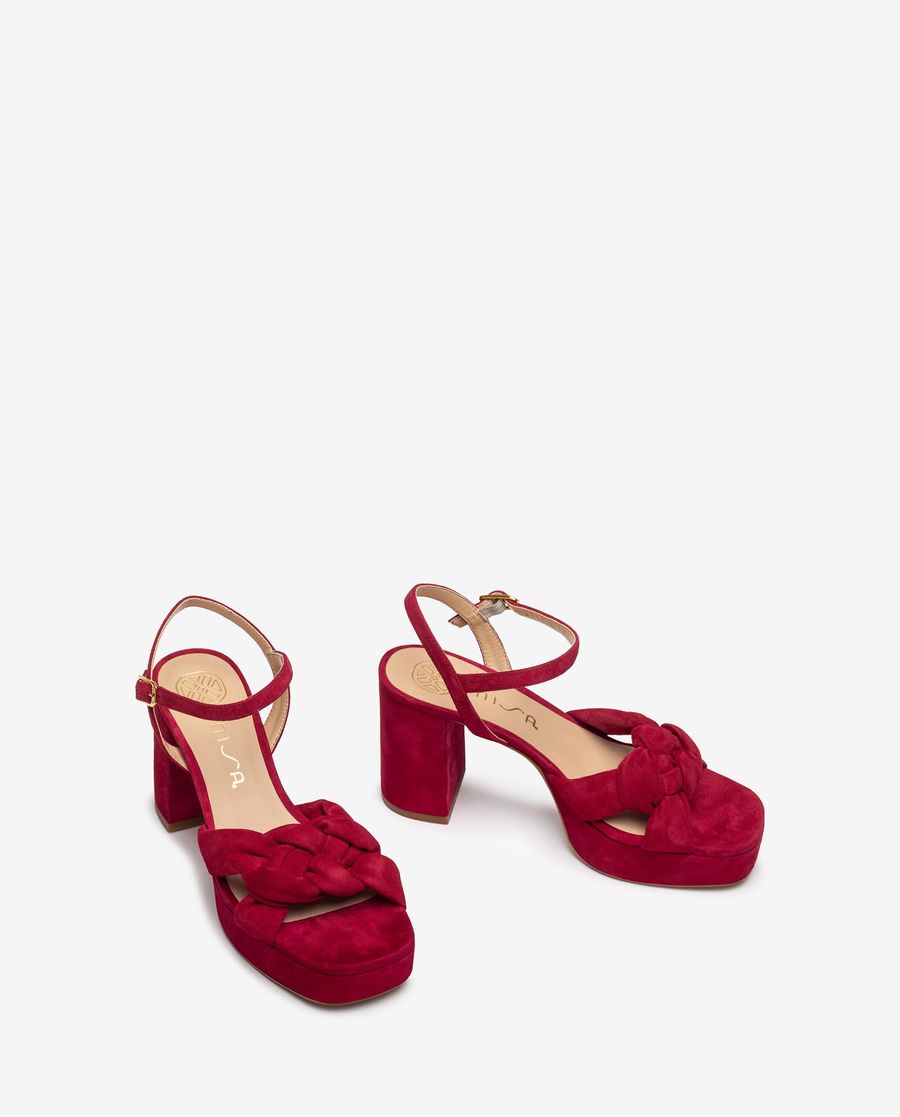 Sandales tressées Unisa pour femme - Rouge
