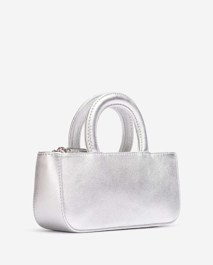Petit sac à anses rondes Unisa pour femme - Argenté