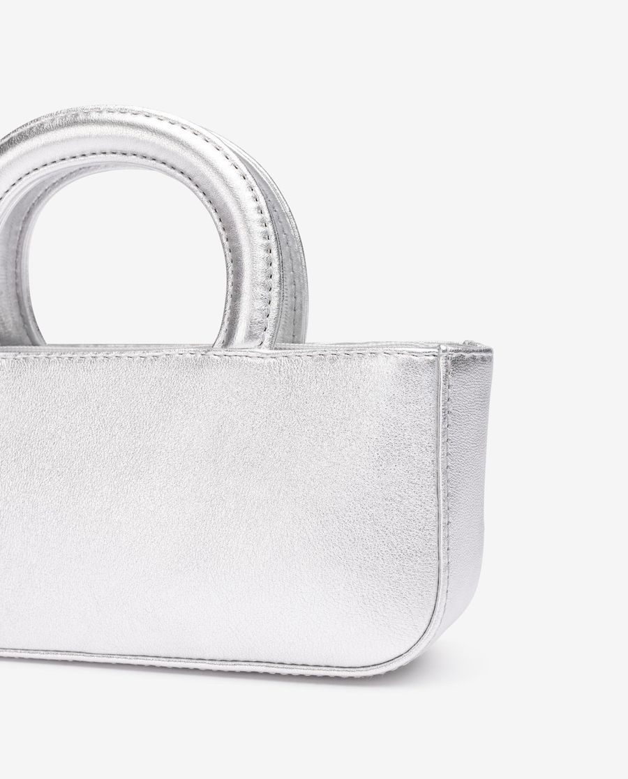 Petit sac à anses rondes Unisa pour femme - Argenté