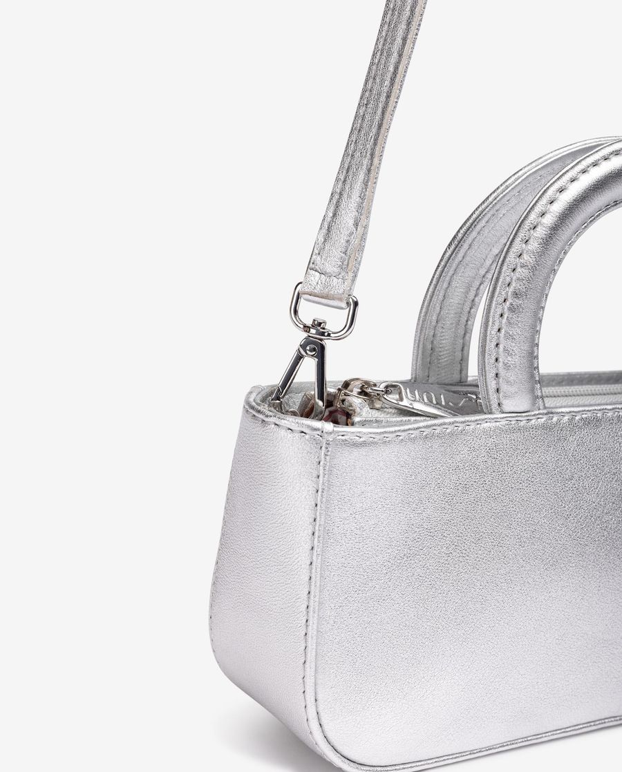 Petit sac à anses rondes Unisa pour femme - Argenté