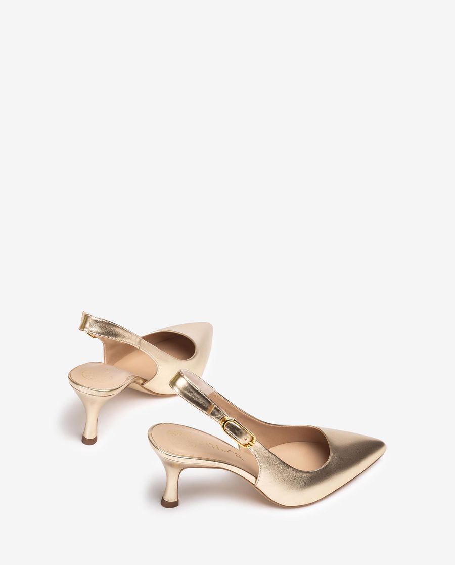 Sandales à bride arrière et bout pointu Unisa pour femme - Doré