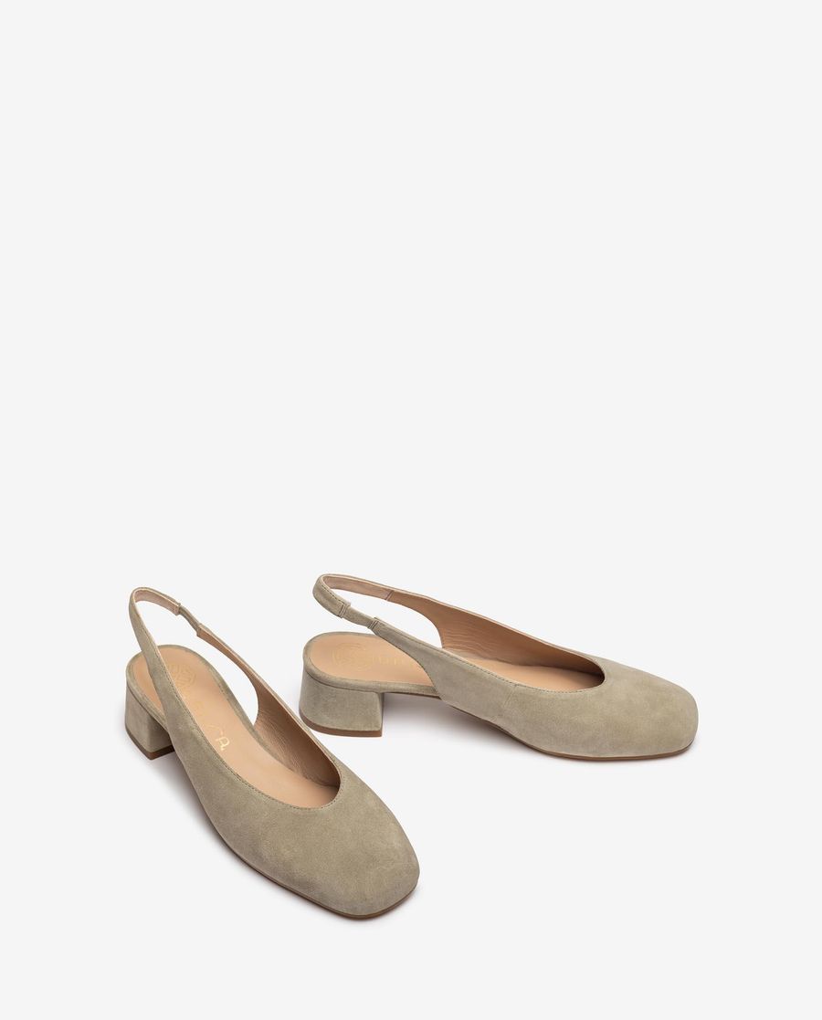 Ballerines à bride arrière et bout carré Unisa pour femme - Vert