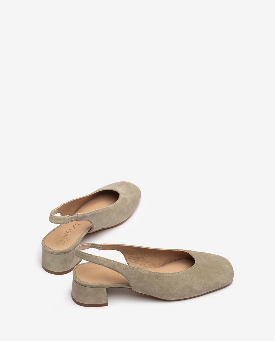 Ballerines à bride arrière et bout carré Unisa pour femme - Vert