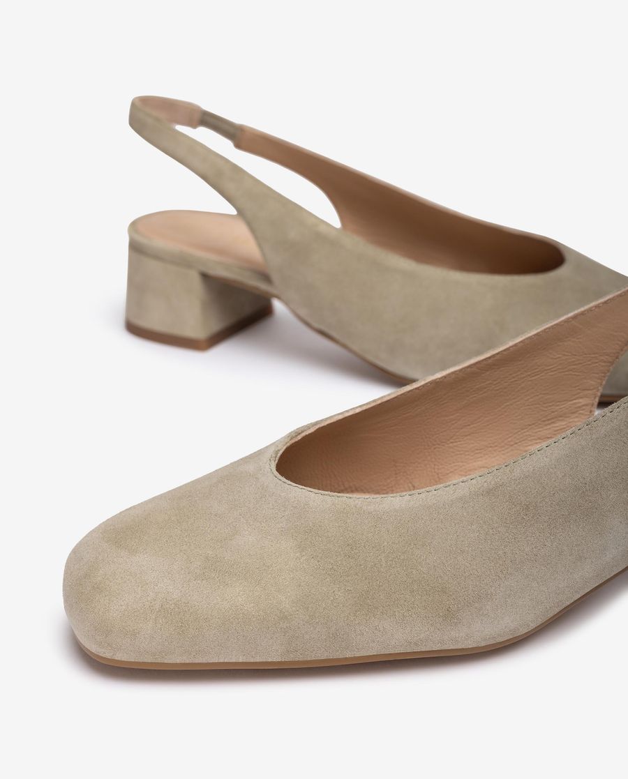 Ballerines à bride arrière et bout carré Unisa pour femme - Vert
