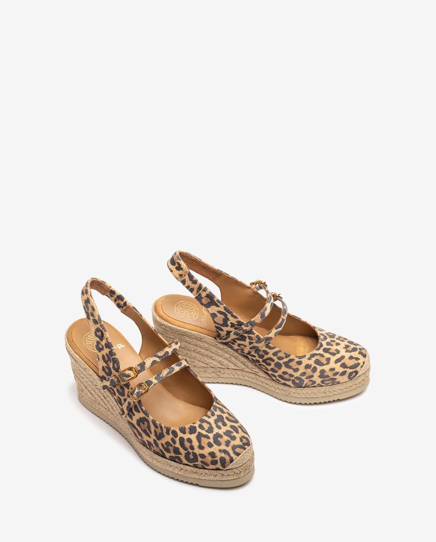 Espadrilles hautes à bride arrière Unisa pour femme - Marron