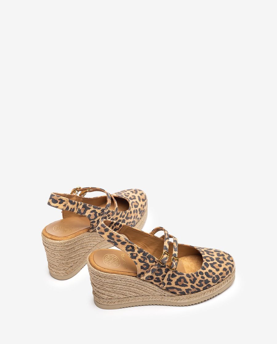 Espadrilles hautes à bride arrière Unisa pour femme - Marron