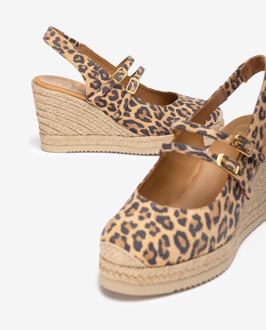 Espadrilles hautes à bride arrière Unisa pour femme - Marron